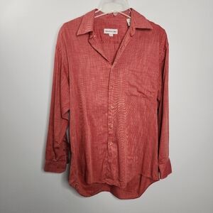 Pronto Uomo Men's Medium  100%‎ Linen Long Sleeve Button Up Shirt